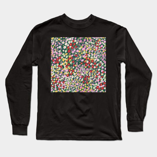 Impressionist Floral pattern // flower garden Long Sleeve T-Shirt by allysci